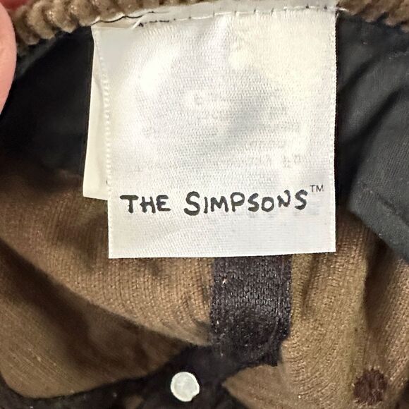 Brown Corduroy Cap with Bart Simpson Embroidered - Picture 4 of 5